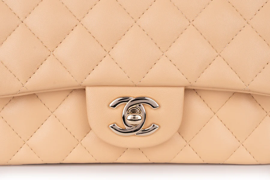 Chanel Mini Rectangle Flap Lambskin Beige LGHW - Image 10
