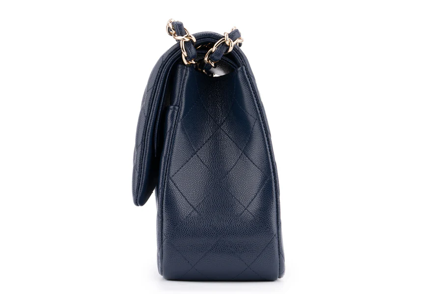 Chanel Jumbo Flap Bag Caviar Navy Blue GHW - Image 3