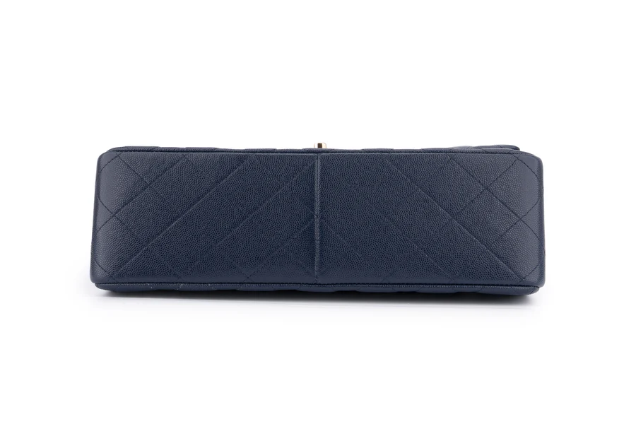 Chanel Jumbo Flap Bag Caviar Navy Blue GHW - Image 6