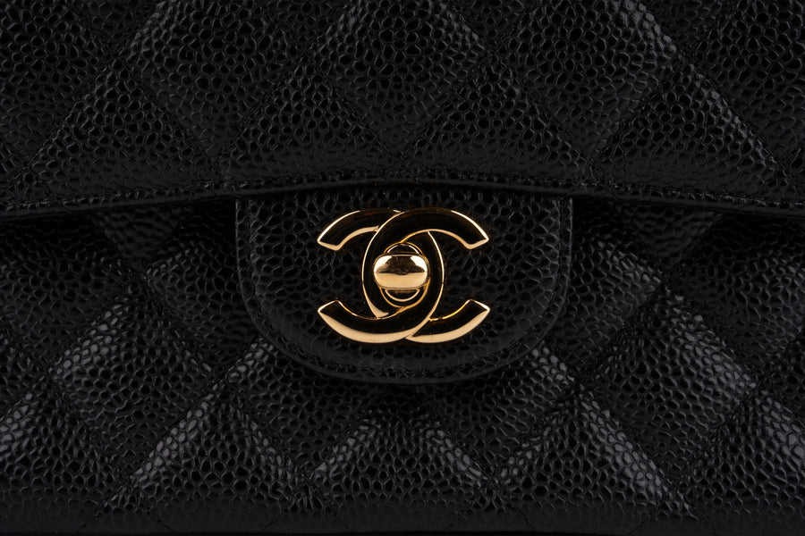 Chanel Classic Medium Double Flap Caviar Black GHW - Image 7